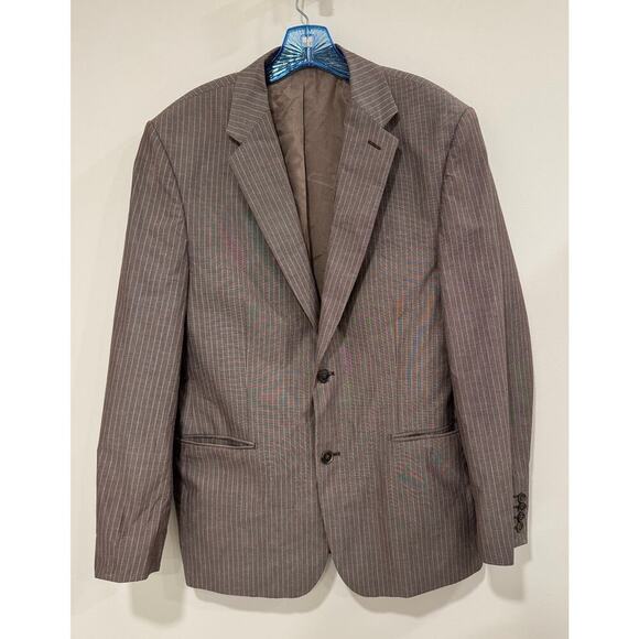 Express Design Studio Other - Vintage Y2K Express Design Studio Pinstripe Blazer Men Brown Vented Back 40R